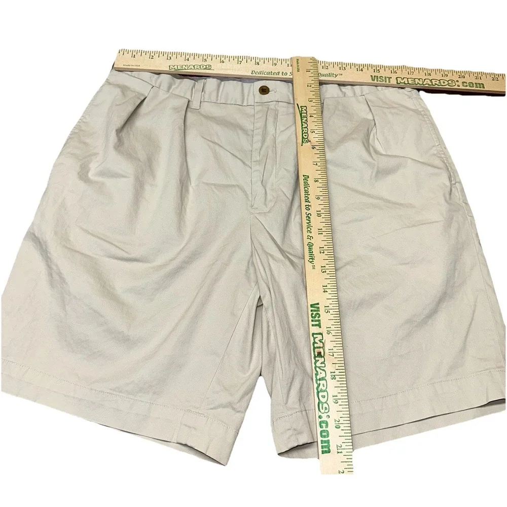 Polo Golf Ralph Lauren Shorts Pleated Classic Fit Cotton Khaki Chino Men's 36‎